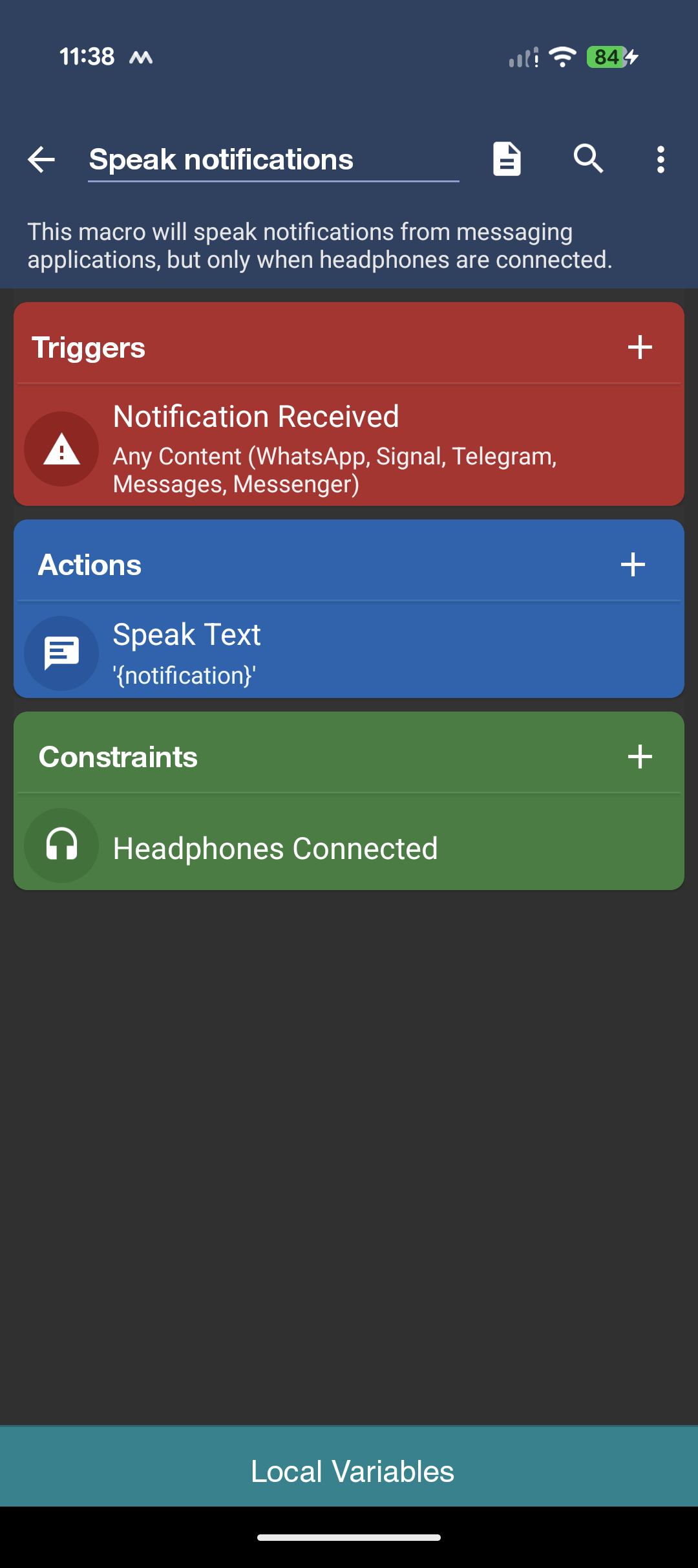 MacroDroid App Screenshot